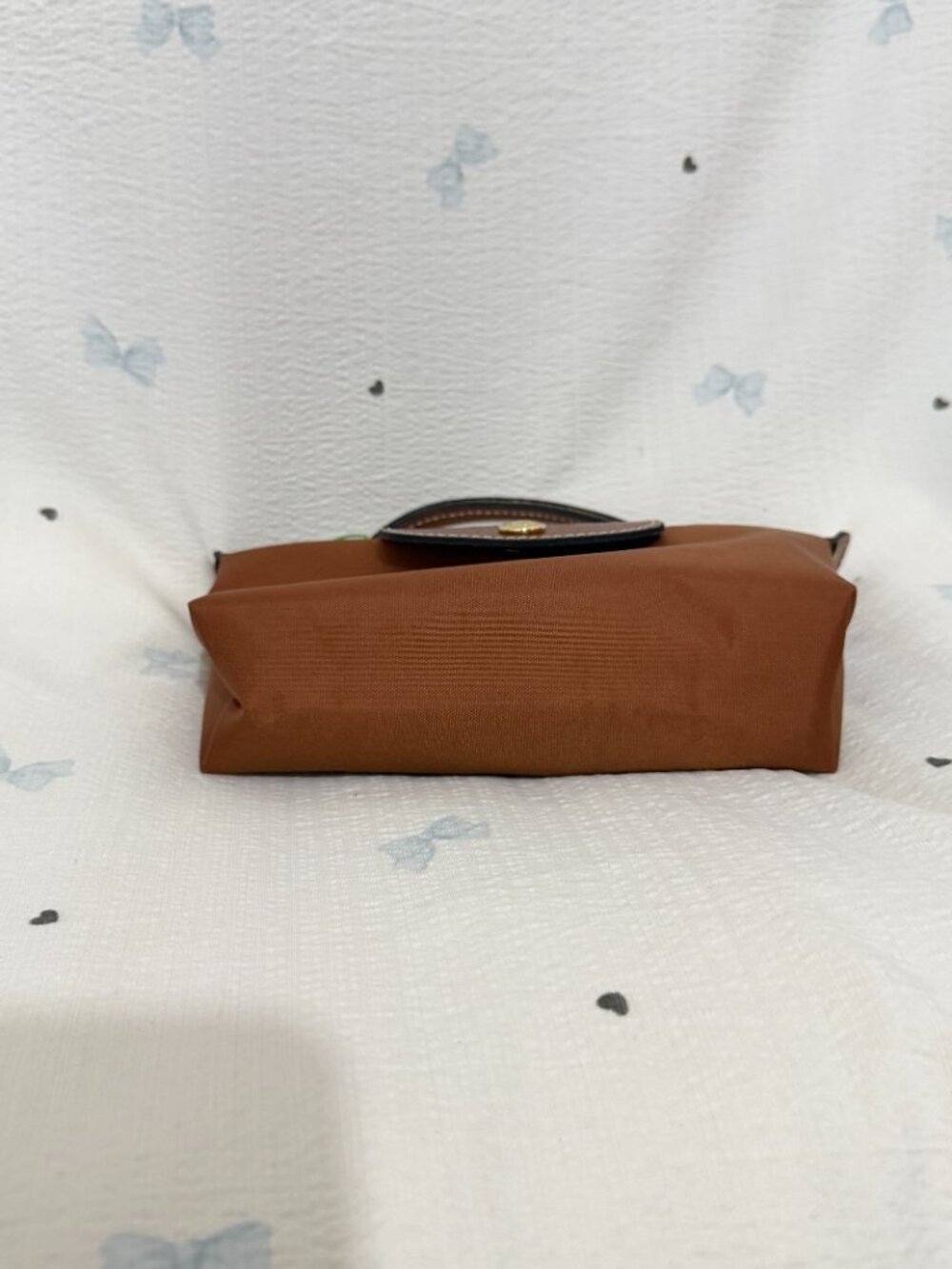rown Longchamp Mini Le Pliage Handbag with Detachable Strap - Picture 8 of 8